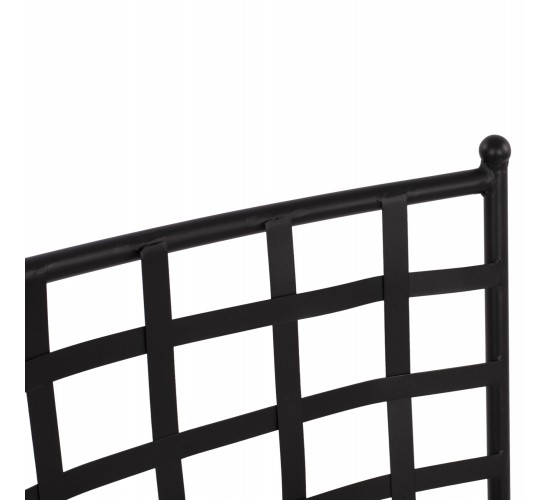 ΜΕΤΑΛΛΙΚΗ ΚΑΡΕΚΛΑ EMERY HM5509 ΣΕ ΜΑΥΡΗ ΑΠΟΧΡΩΣΗ 46x58x88  cm