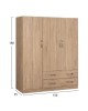 ΝΤΟΥΛΑΠΑ 3ΦΥΛΛΗ CARLY HM384.02 ΜΕ ΔΥΟ ΣΥΡΤΑΡΙΑ SONAMA 150X55Χ180Υεκ. 3φυλλη