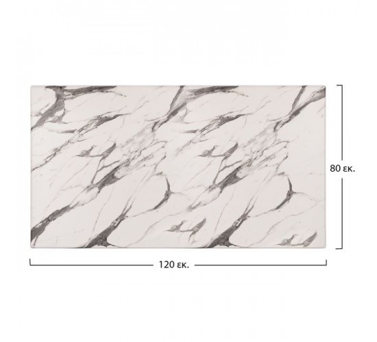 ΕΠΙΦΑΝΕΙΑ ΤΡΑΠΕΖΙΟΥ WERZALIT 120Χ80Χ3.5εκ. MARBLE WHITE-GREY 5657 HM5630.11