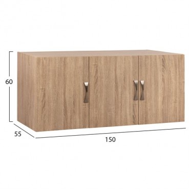 ΠΑΤΑΡΙ 3ΦΥΛΛΗΣ ΝΤΟΥΛΑΠΑΣ CARLY HM385.02 ΣΕ ΧΡΩΜΑ SONAMA 150X55Χ60Υεκ. 3φυλλη
