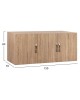 ΠΑΤΑΡΙ 3ΦΥΛΛΗΣ ΝΤΟΥΛΑΠΑΣ CARLY HM385.02 ΣΕ ΧΡΩΜΑ SONAMA 150X55Χ60Υεκ. 3φυλλη