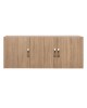 ΠΑΤΑΡΙ 3ΦΥΛΛΗΣ ΝΤΟΥΛΑΠΑΣ CARLY HM385.02 ΣΕ ΧΡΩΜΑ SONAMA 150X55Χ60Υεκ. 3φυλλη