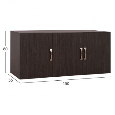 ΠΑΤΑΡΙ 3ΦΥΛΛΗΣ ΝΤΟΥΛΑΠΑΣ CARLY HM385.01 ΣΕ ΧΡΩΜΑ ZEBRANO 150X55X60Υεκ. 3φυλλη