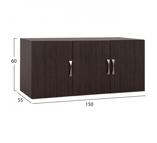 ΠΑΤΑΡΙ 3ΦΥΛΛΗΣ ΝΤΟΥΛΑΠΑΣ CARLY HM385.01 ΣΕ ΧΡΩΜΑ ZEBRANO 150X55X60Υεκ. 3φυλλη