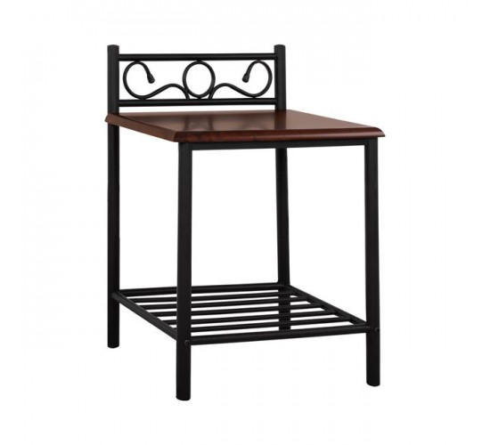 ΚΟΜΟΔΙΝΟ SUZIE HM388 ΑΠΟ ΜΕΤΑΛΛΟ ΚΑΙ ΞΥΛΟ 45x35x48-61 εκ.