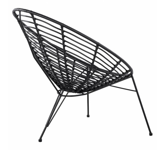 ΠΟΛΥΘΡΟΝΑ ΤΥΠΟΥ ΦΩΛΙΑ ΜΕΤΑΛΛΙΚΗ ALLEGRA HM5458.02 ΜΕ ΜΑΥΡΟ WICKER 73x83x86Υ εκ.
