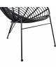ΠΟΛΥΘΡΟΝΑ ΤΥΠΟΥ ΦΩΛΙΑ ΜΕΤΑΛΛΙΚΗ ALLEGRA HM5458.02 ΜΕ ΜΑΥΡΟ WICKER 73x83x86Υ εκ.