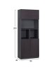 ΒΙΒΛΙΟΘΗΚΗ ΓΡΑΦΕΙΟΥ ΕΠΑΓΓΕΛΜΑΤΙΚΗ ROSEWOOD HM2089 ΜΕΛΑΜΙΝΗ ΓΚΡΙ-WENGE 80Χ40Χ200Υεκ.
