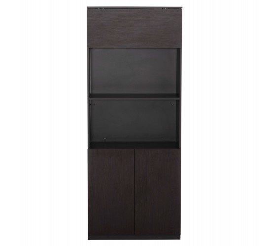ΒΙΒΛΙΟΘΗΚΗ ΓΡΑΦΕΙΟΥ ΕΠΑΓΓΕΛΜΑΤΙΚΗ ROSEWOOD HM2089 ΜΕΛΑΜΙΝΗ ΓΚΡΙ-WENGE 80Χ40Χ200Υεκ.