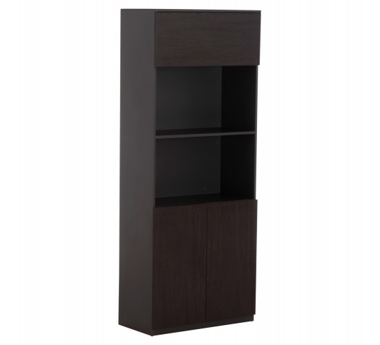 ΒΙΒΛΙΟΘΗΚΗ ΓΡΑΦΕΙΟΥ ΕΠΑΓΓΕΛΜΑΤΙΚΗ ROSEWOOD HM2089 ΜΕΛΑΜΙΝΗ ΓΚΡΙ-WENGE 80Χ40Χ200Υεκ.