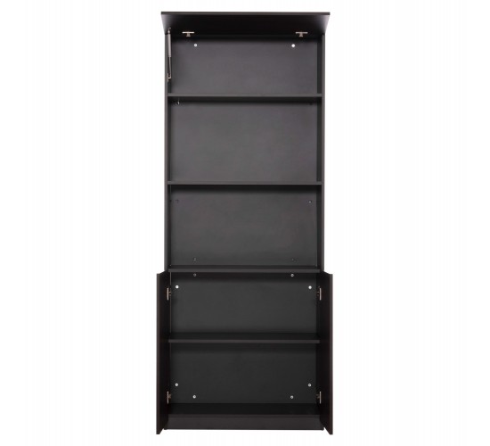 ΒΙΒΛΙΟΘΗΚΗ ΓΡΑΦΕΙΟΥ ΕΠΑΓΓΕΛΜΑΤΙΚΗ ROSEWOOD HM2089 ΜΕΛΑΜΙΝΗ ΓΚΡΙ-WENGE 80Χ40Χ200Υεκ.