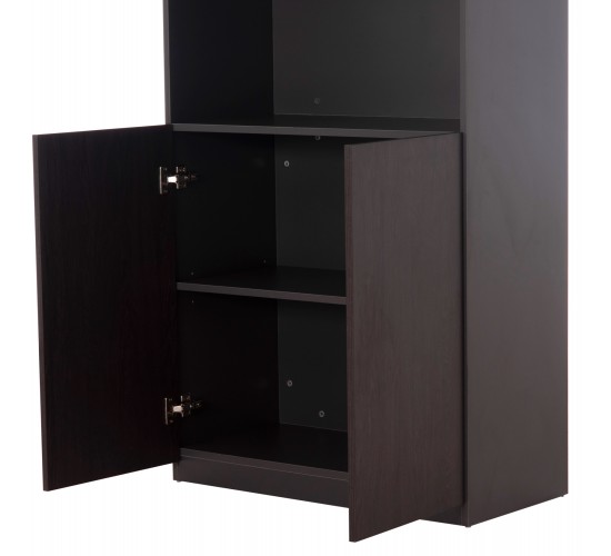 ΒΙΒΛΙΟΘΗΚΗ ΓΡΑΦΕΙΟΥ ΕΠΑΓΓΕΛΜΑΤΙΚΗ ROSEWOOD HM2089 ΜΕΛΑΜΙΝΗ ΓΚΡΙ-WENGE 80Χ40Χ200Υεκ.