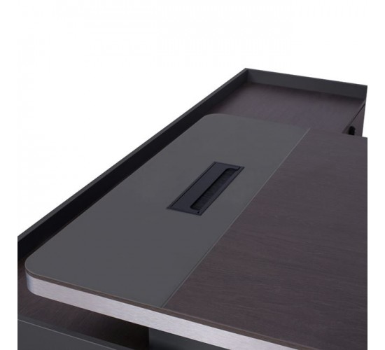 ΓΡΑΦΕΙΟ ΕΠΑΓΓΕΛΜΑΤΙΚΟ ΔΕΞΙΑ ΓΩΝΙΑ ROSEWOOD HM2084R 220X180X76Υ εκ.