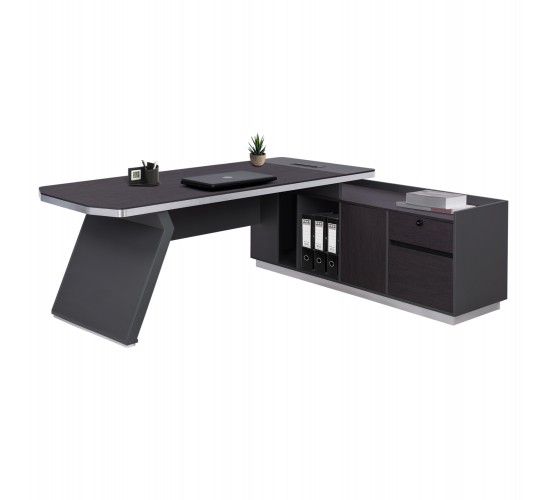 ΓΡΑΦΕΙΟ ΕΠΑΓΓΕΛΜΑΤΙΚΟ ΔΕΞΙΑ ΓΩΝΙΑ ROSEWOOD HM2084R 220X180X76Υ εκ.