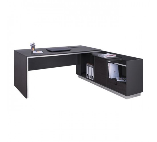 ΓΡΑΦΕΙΟ ΕΠΑΓΓΕΛΜΑΤΙΚΟ ΔΕΞΙΑ ΓΩΝΙΑ ROSEWOOD HM2086R 180X170X76Υ εκ.