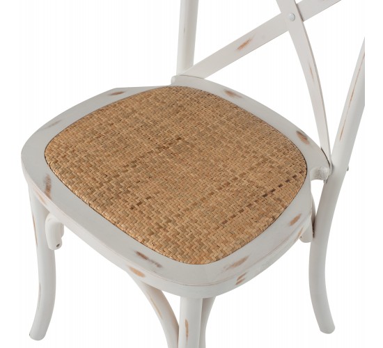 ΚΑΡΕΚΛΑ OWEN ΣΤΟΙΒΑΖΟΜΕΝΗ ΞΥΛΙΝΗ ΑΠΟ ΟΞΙΑ WHITE WASH ΧΡΩΜΑ ΜΕ ΧΙΑΣΤΙ ΠΛΑΤΗ HM8575.04 45x55,5x90 cm