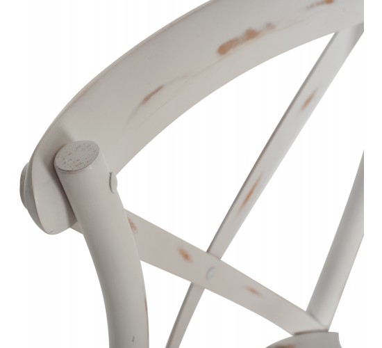 ΚΑΡΕΚΛΑ OWEN ΣΤΟΙΒΑΖΟΜΕΝΗ ΞΥΛΙΝΗ ΑΠΟ ΟΞΙΑ WHITE WASH ΧΡΩΜΑ ΜΕ ΧΙΑΣΤΙ ΠΛΑΤΗ HM8575.04 45x55,5x90 cm