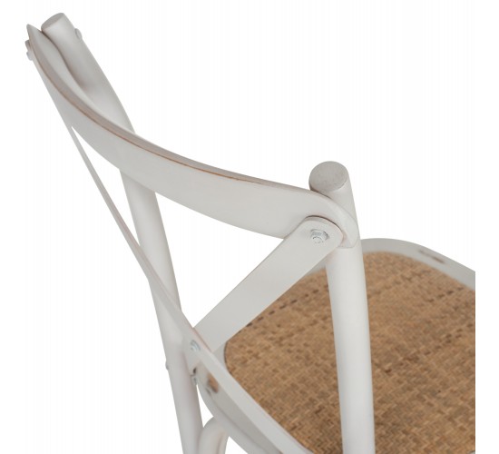 ΚΑΡΕΚΛΑ OWEN ΣΤΟΙΒΑΖΟΜΕΝΗ ΞΥΛΙΝΗ ΑΠΟ ΟΞΙΑ WHITE WASH ΧΡΩΜΑ ΜΕ ΧΙΑΣΤΙ ΠΛΑΤΗ HM8575.04 45x55,5x90 cm