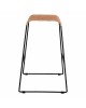 ΣΚΑΜΠΟ ΜΕΤΑΛΛΙΚΟ ALLEGRA HM5641 ΜΕ WICKER ΣΕ ΜΠΕΖ ΑΠΟΧΡΩΣΗ 49x50x76 εκ.