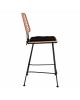 ΣΚΑΜΠΟ ΜΕΣΑΙΟΥ ΥΨΟΥΣ ALLEGRA HM5644 ΜΕΤΑΛΛΙΚΟ ΜΕ WICKER ΣΕ ΜΠΕΖ ΑΠΟΧΡΩΣΗ 55x56x107 εκ.