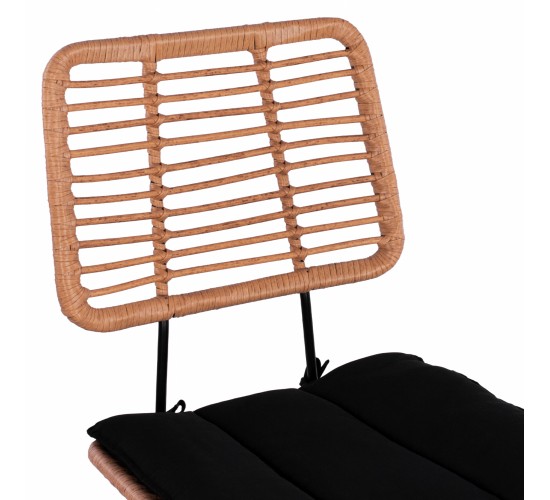 ΣΚΑΜΠΟ ΜΕΣΑΙΟΥ ΥΨΟΥΣ ALLEGRA HM5644 ΜΕΤΑΛΛΙΚΟ ΜΕ WICKER ΣΕ ΜΠΕΖ ΑΠΟΧΡΩΣΗ 55x56x107 εκ.
