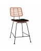 ΣΚΑΜΠΟ ΜΕΣΑΙΟΥ ΥΨΟΥΣ ALLEGRA HM5644 ΜΕΤΑΛΛΙΚΟ ΜΕ WICKER ΣΕ ΜΠΕΖ ΑΠΟΧΡΩΣΗ 55x56x107 εκ.