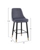 ΣΚΑΜΠΟ ΜΠΑΡ SERENITY HM8519.01 ΑΠΟ ΒΕΛΟΥΔΟ ΓΚΡΙ ΜΕ ΜΕΤΑΛΛΙΚΟ ΣΚΕΛΕΤΟ 51Χ57Χ110Υ εκ.