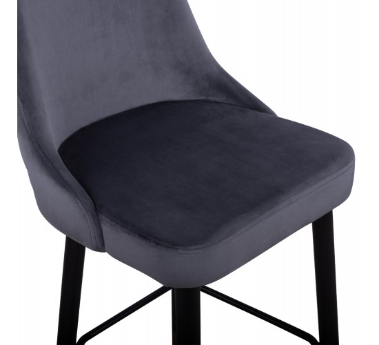 ΣΚΑΜΠΟ ΜΠΑΡ SERENITY HM8519.01 ΑΠΟ ΒΕΛΟΥΔΟ ΓΚΡΙ ΜΕ ΜΕΤΑΛΛΙΚΟ ΣΚΕΛΕΤΟ 51Χ57Χ110Υ εκ.