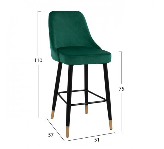 ΣΚΑΜΠΟ ΜΠΑΡ SERENITY HM8519.03 ΒΕΛΟΥΔΟ ΚΥΠΑΡΙΣΣΙ ΜΕ ΜΕΤΑΛΛΙΚΟ ΣΚΕΛΕΤΟ 51Χ57Χ110Υ εκ.