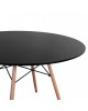 ΤΡΑΠΕΖΙ MINIMAL ΣΤΡΟΓΓΥΛΟ HM8454.02 MDF ΣΕ ΜΑΥΡΟ-ΠΟΔΙΑ ΟΞΙΑΣ ΣΕ ΦΥΣΙΚΟ Φ120Χ74Υεκ.