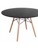 ΤΡΑΠΕΖΙ MINIMAL ΣΤΡΟΓΓΥΛΟ HM8454.02 MDF ΣΕ ΜΑΥΡΟ-ΠΟΔΙΑ ΟΞΙΑΣ ΣΕ ΦΥΣΙΚΟ Φ120Χ74Υεκ.