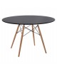 ΤΡΑΠΕΖΙ MINIMAL ΣΤΡΟΓΓΥΛΟ HM8454.02 MDF ΣΕ ΜΑΥΡΟ-ΠΟΔΙΑ ΟΞΙΑΣ ΣΕ ΦΥΣΙΚΟ Φ120Χ74Υεκ.