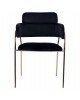 ΠΟΛΥΘΡΟΝΑΚΙ KELSO HM8521.04 ΒΕΛΟΥΔΟ ΜΑΥΡΟ & ΕΠΙΧΡΥΣΟ ΠΟΔΙ 52,5x52x80Υ εκ.