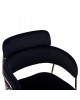 ΠΟΛΥΘΡΟΝΑΚΙ KELSO HM8521.04 ΒΕΛΟΥΔΟ ΜΑΥΡΟ & ΕΠΙΧΡΥΣΟ ΠΟΔΙ 52,5x52x80Υ εκ.