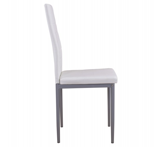 ΚΑΡΕΚΛΑ ΜΕΤΑΛΛΙΚΗ LADY HM0037.11 ΛΕΥΚΟ PU ΜΕΤΑΛΛΙΚΟ ΣΚΕΛΕΤΟ K/D 40x48x95Y εκ.