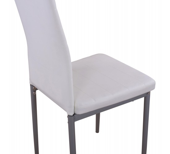 ΚΑΡΕΚΛΑ ΜΕΤΑΛΛΙΚΗ LADY HM0037.11 ΛΕΥΚΟ PU ΜΕΤΑΛΛΙΚΟ ΣΚΕΛΕΤΟ K/D 40x48x95Y εκ.
