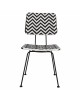 ΚΑΡΕΚΛΑ ΜΕΤΑΛΛΙΚΗ ALLEGRA HM5693 ΜΕ WICKER ΜΑΥΡΟ-ΛΕΥΚΟ 46x56x88Υ εκ.