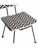 ΚΑΡΕΚΛΑ ΜΕΤΑΛΛΙΚΗ ALLEGRA HM5693 ΜΕ WICKER ΜΑΥΡΟ-ΛΕΥΚΟ 46x56x88Υ εκ.