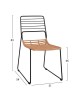 ΚΑΡΕΚΛΑ ΜΕΤΑΛΛΙΚΗ ALLEGRA HM5694 ΜΕ WICKER ΜΠΕΖ 51x54x83Υ εκ.