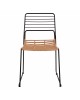 ΚΑΡΕΚΛΑ ΜΕΤΑΛΛΙΚΗ ALLEGRA HM5694 ΜΕ WICKER ΜΠΕΖ 51x54x83Υ εκ.