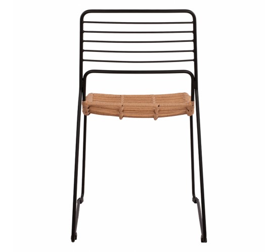 ΚΑΡΕΚΛΑ ΜΕΤΑΛΛΙΚΗ ALLEGRA HM5694 ΜΕ WICKER ΜΠΕΖ 51x54x83Υ εκ.