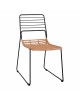 ΚΑΡΕΚΛΑ ΜΕΤΑΛΛΙΚΗ ALLEGRA HM5694 ΜΕ WICKER ΜΠΕΖ 51x54x83Υ εκ.