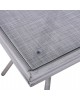 ΤΡΑΠΕΖΙ ΑΛΟΥΜΙΝΙΟΥ HARLOW 70X70X76 BAMBOO LOOK HM5568.01 ΛΕΥΚΗ ΠΑΤΙΝΑ ΜΕ ΓΥΑΛΙ