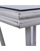 ΤΡΑΠΕΖΙ ΑΛΟΥΜΙΝΙΟΥ HARLOW 70X70X76 BAMBOO LOOK HM5568.01 ΛΕΥΚΗ ΠΑΤΙΝΑ ΜΕ ΓΥΑΛΙ