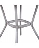 ΤΡΑΠΕΖΙ ΑΛΟΥΜΙΝΙΟΥ HARLOW 70X70X76 BAMBOO LOOK HM5568.01 ΛΕΥΚΗ ΠΑΤΙΝΑ ΜΕ ΓΥΑΛΙ