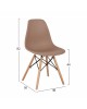 ΚΑΡΕΚΛΑ TWIST HM8460.25 ΜΕ ΞΥΛΙΝΑ ΠΟΔΙΑ ΚΑΙ ΚΑΘΙΣΜΑ PP-ΚΑΠΟΥΤΣΙΝΟ 46x50x82Υεκ.