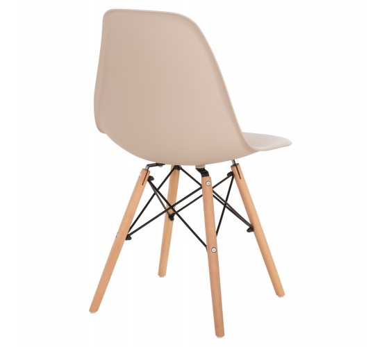 ΚΑΡΕΚΛΑ TWIST HM8460.25 ΜΕ ΞΥΛΙΝΑ ΠΟΔΙΑ ΚΑΙ ΚΑΘΙΣΜΑ PP-ΚΑΠΟΥΤΣΙΝΟ 46x50x82Υεκ.