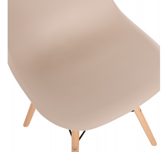ΚΑΡΕΚΛΑ TWIST HM8460.25 ΜΕ ΞΥΛΙΝΑ ΠΟΔΙΑ ΚΑΙ ΚΑΘΙΣΜΑ PP-ΚΑΠΟΥΤΣΙΝΟ 46x50x82Υεκ.