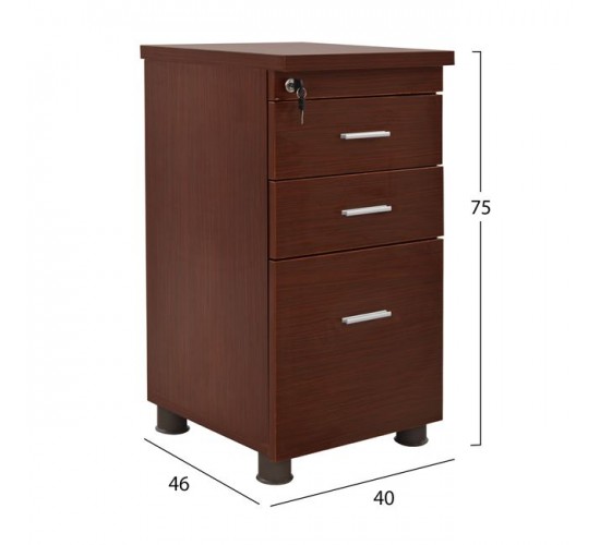 ΣΥΡΤΑΡΙΕΡΑ ΓΡΑΦΕΙΟΥ VANCE ΕΠΑΓΓΕΛΜΑΤΙΚΗ WENGE HM2049.12 40X46X75Υ εκ.