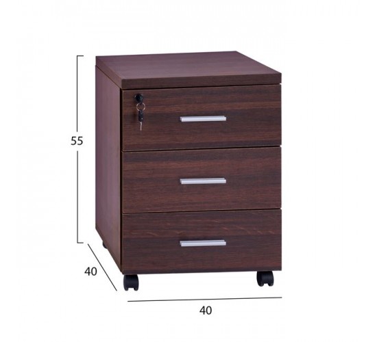 ΣΥΡΤΑΡΙΕΡΑ ΓΡΑΦΕΙΟΥ VANCE ΕΠΑΓΓΕΛΜΑΤΙΚΗ WENGE HM2048.12 40X40X55Υ εκ.